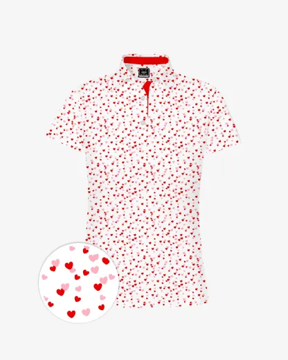 Red Heart Women's Polo - Deolax