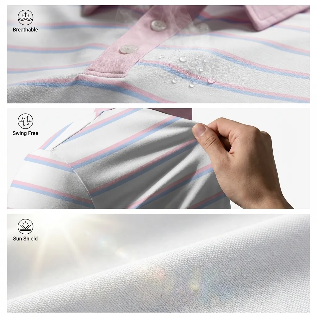 Regatta Stripe Polo fabric - Deolax