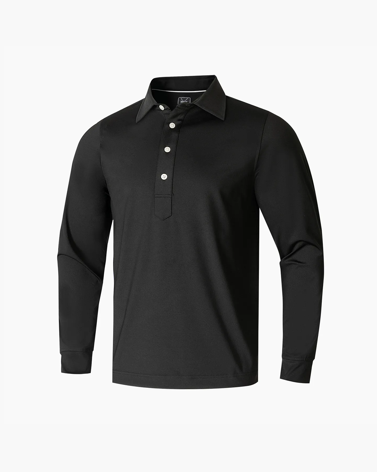 Regular Fit Long Sleeve Polo - Black