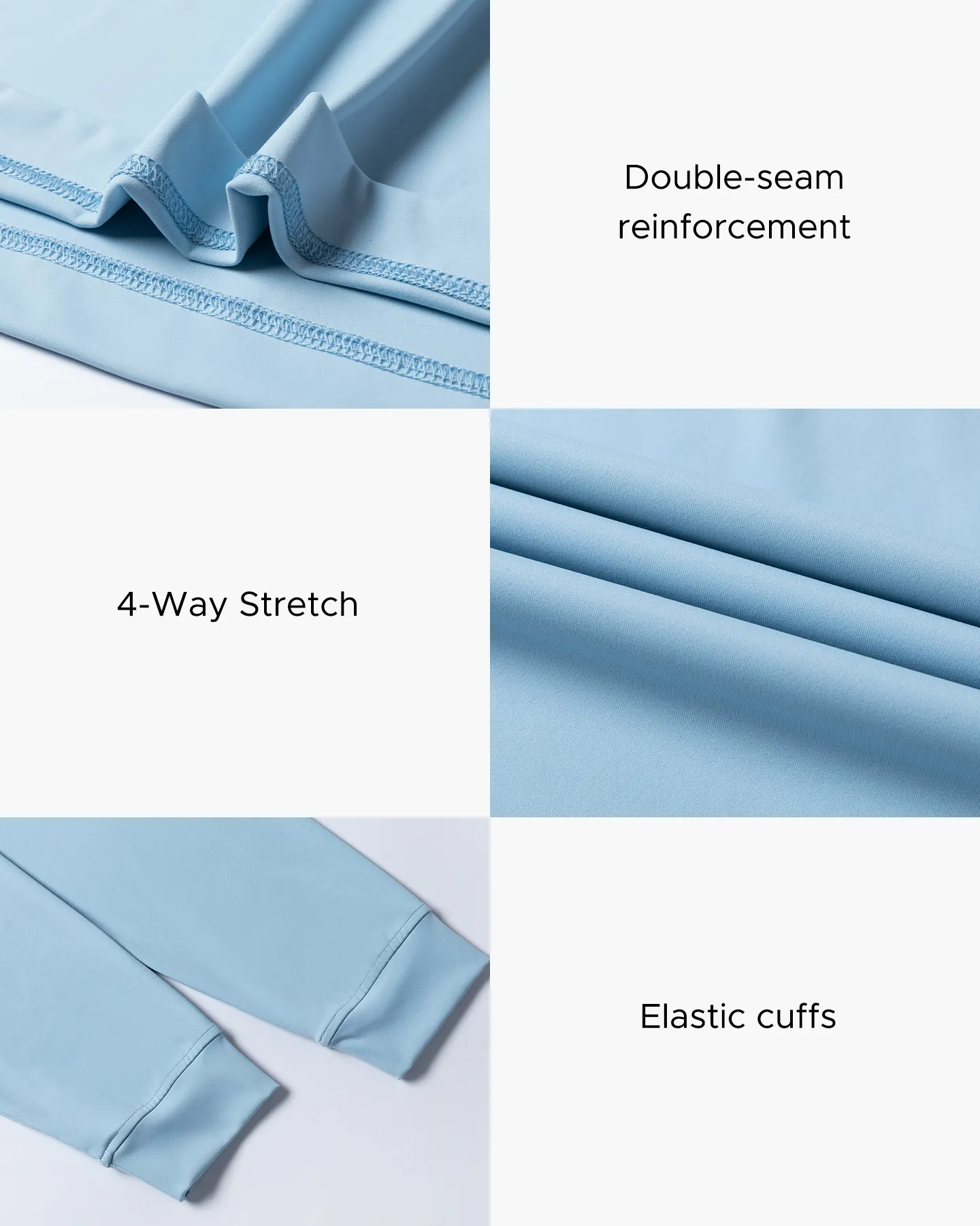 Regular Fit Long Sleeve Polo in Blue - Deolax