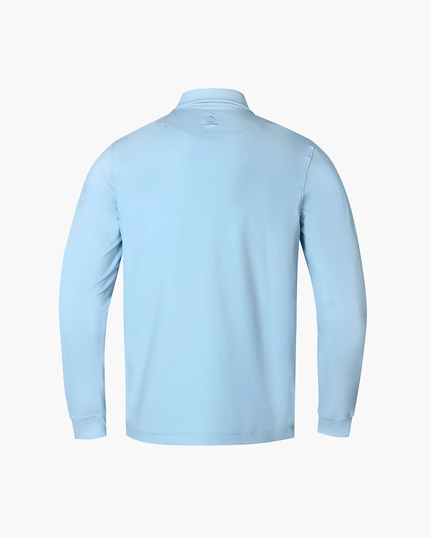 Regular Fit Long Sleeve Polo in Blue - Deolax