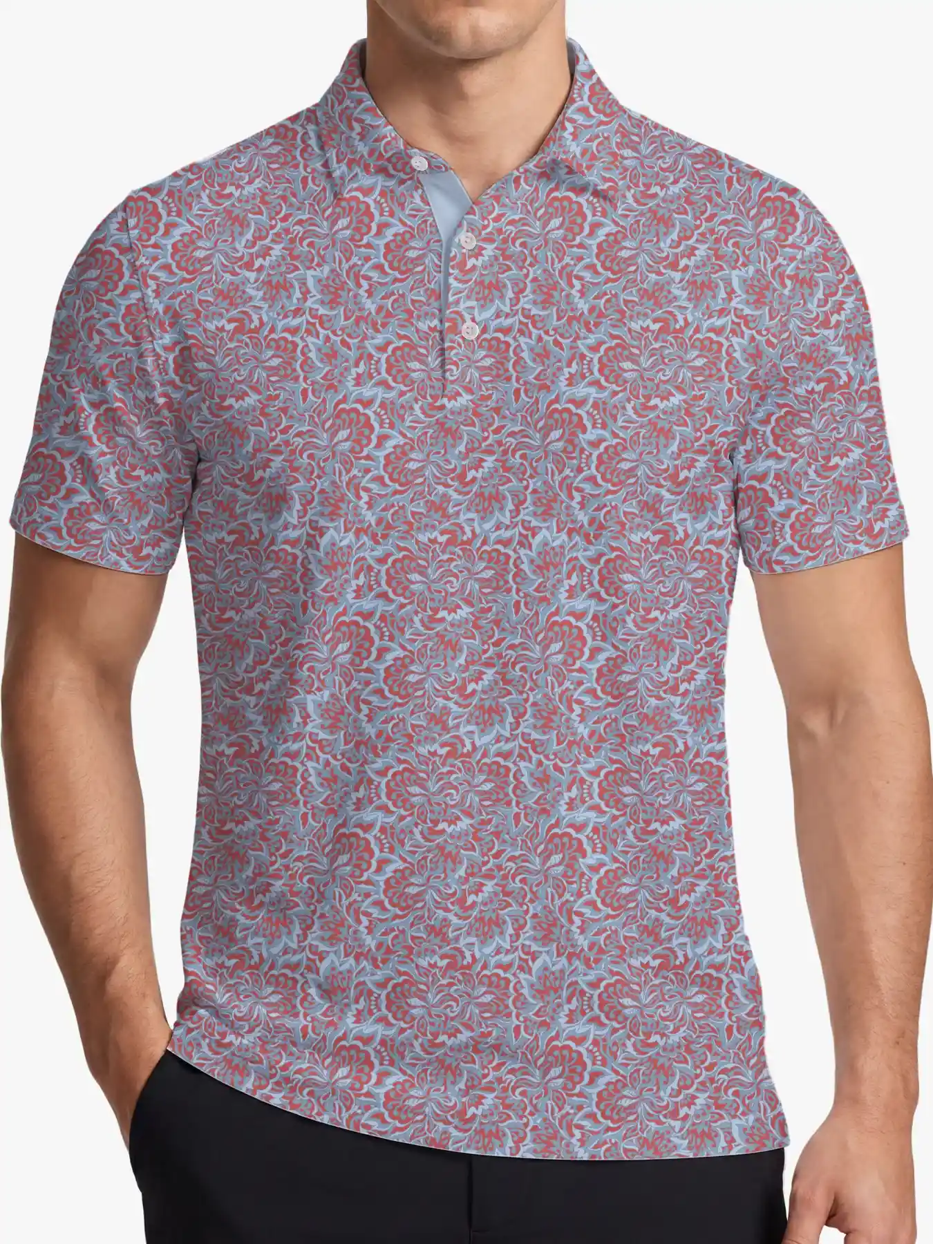 Resort Caddie Men's Paisley Polo - Deolax