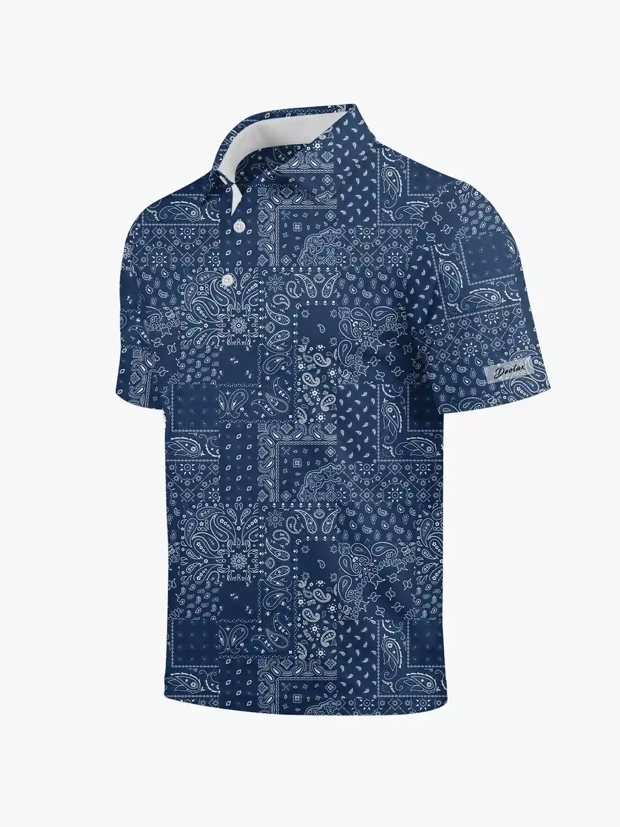 Retro Resort Men's Paisley Polo - Deolax