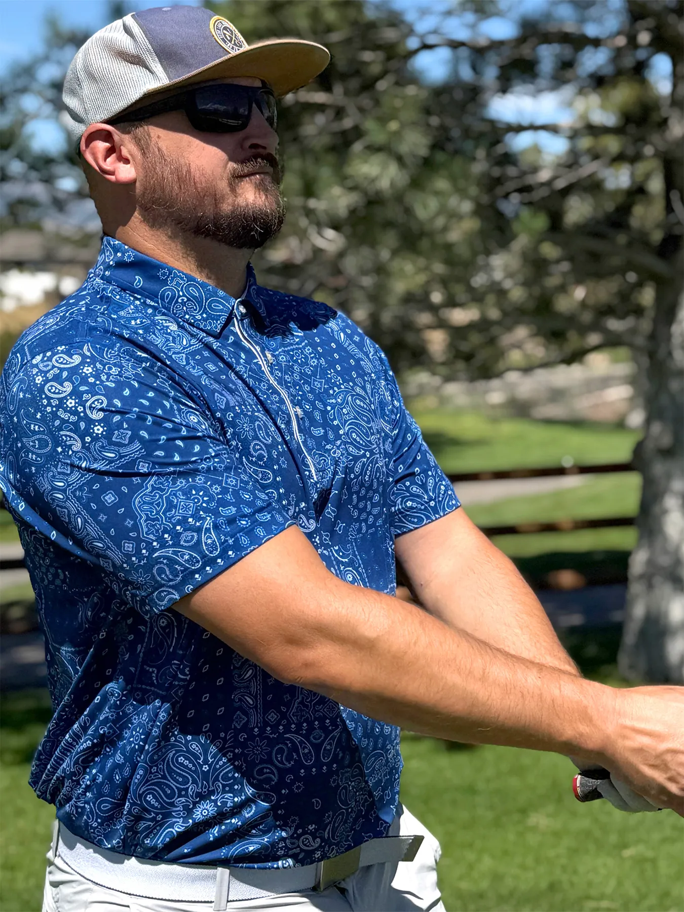 Retro Resort Paisley Polo
