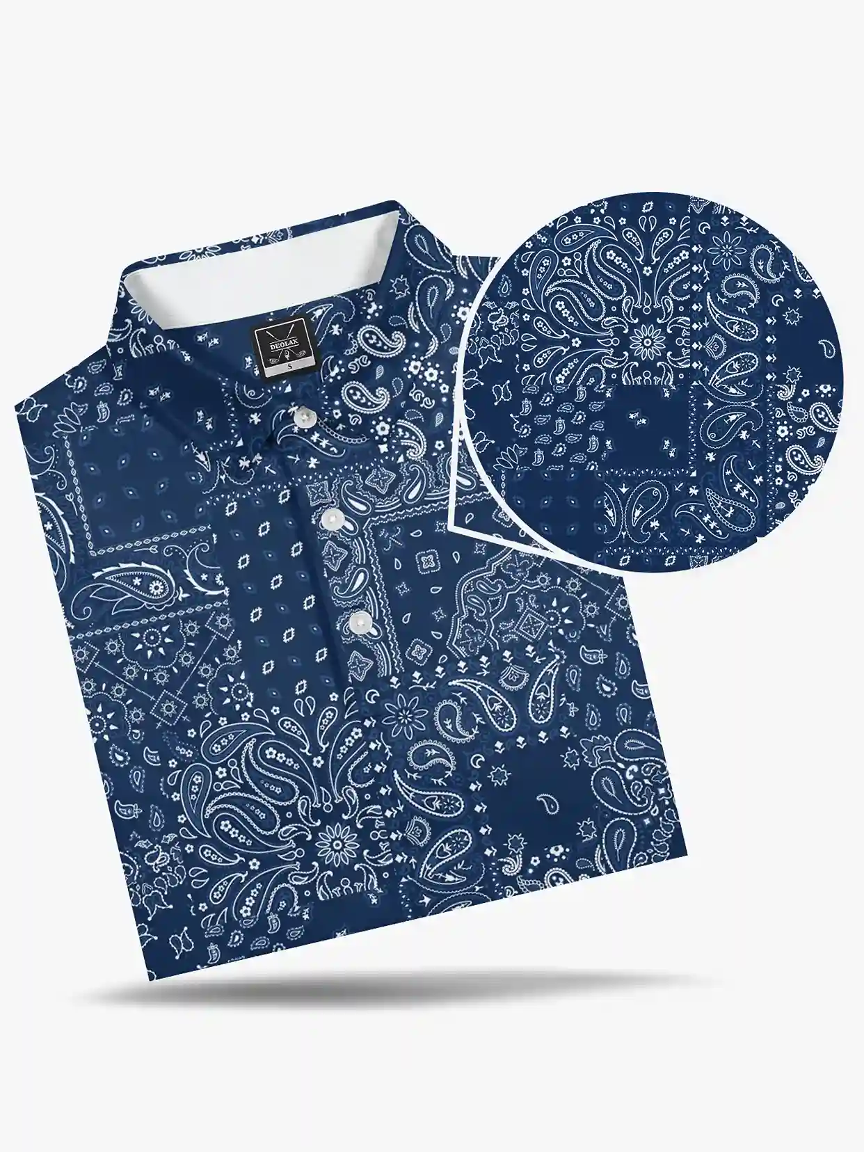 Retro Resort Men's Paisley Polo - Deolax