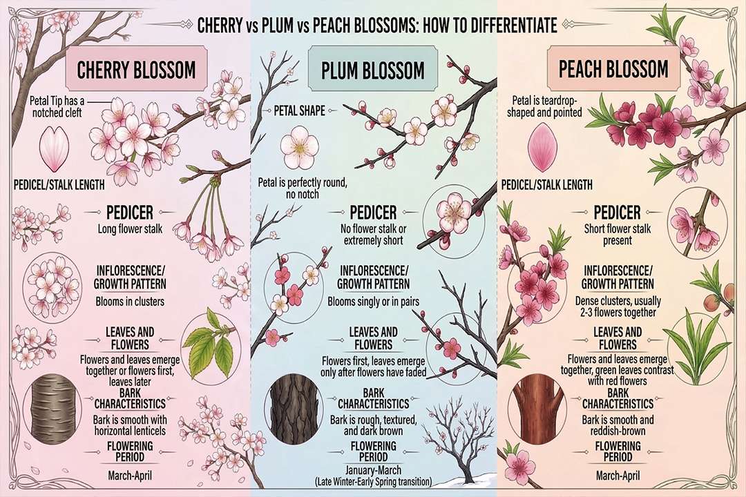 Sakura vs Plum vs Peach