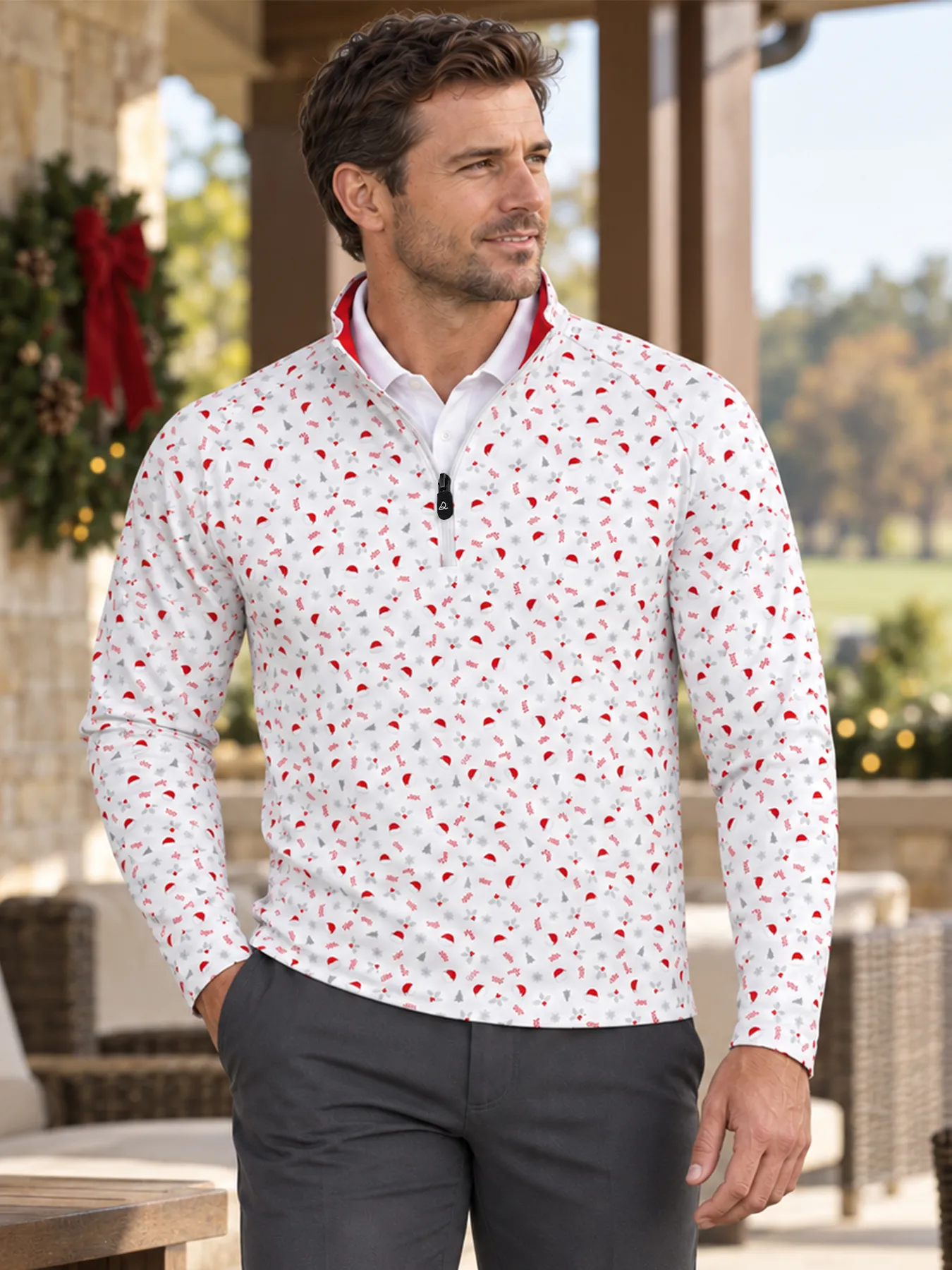 Santa Hat Quarter Zip