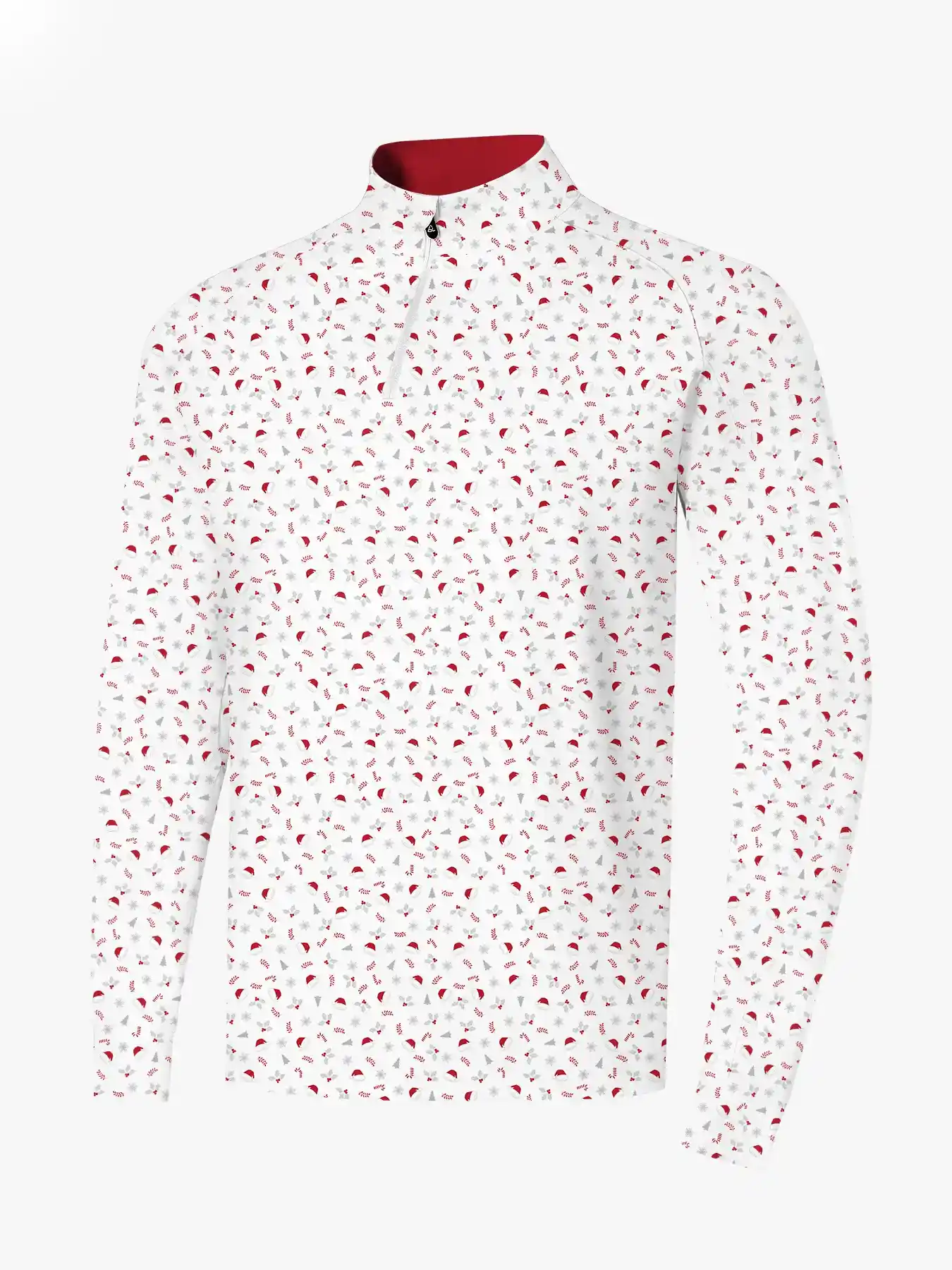 Santa Hat Quarter Zip Pullover - Deolax