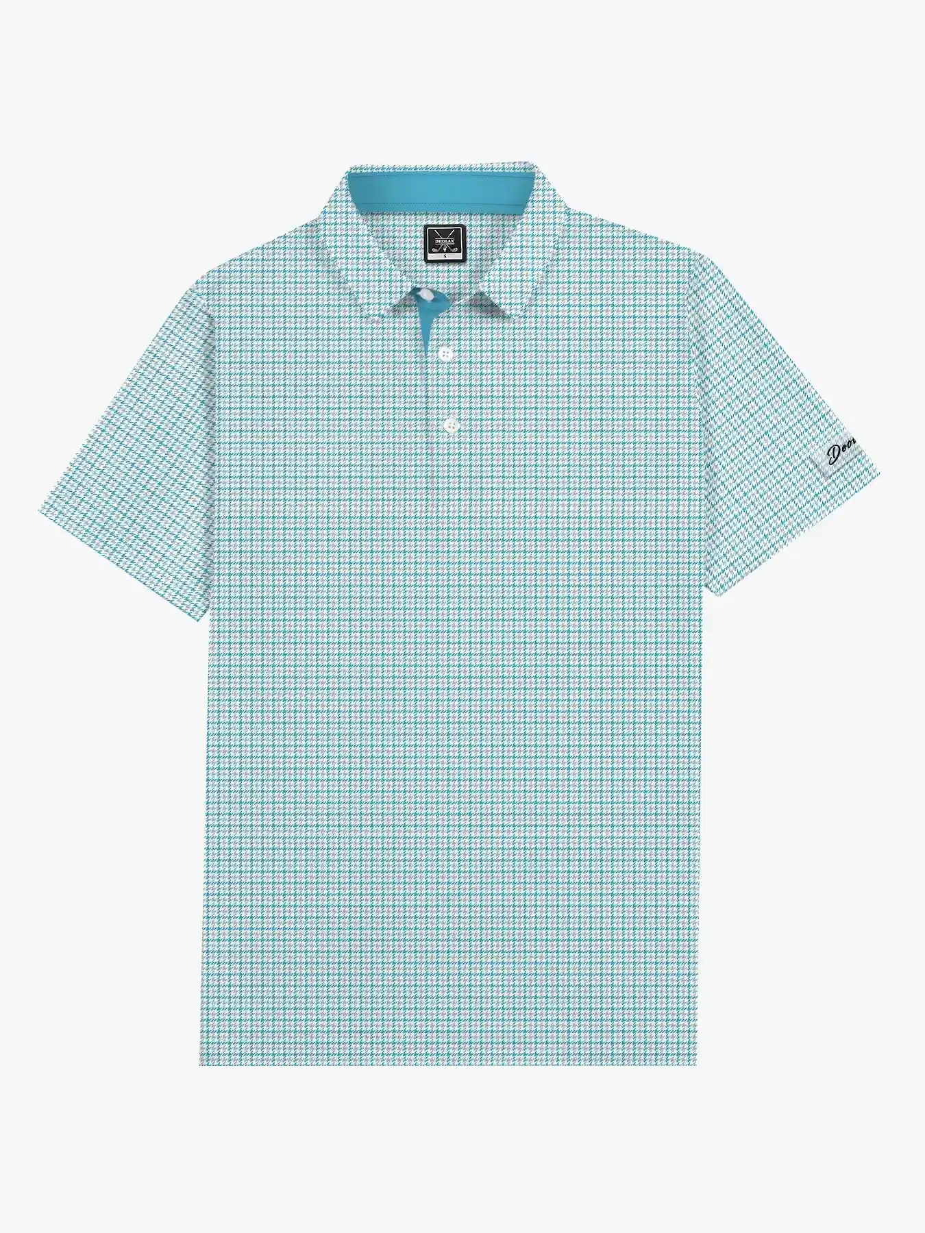 Sapphire Men's Houndstooth Polo - Deolax
