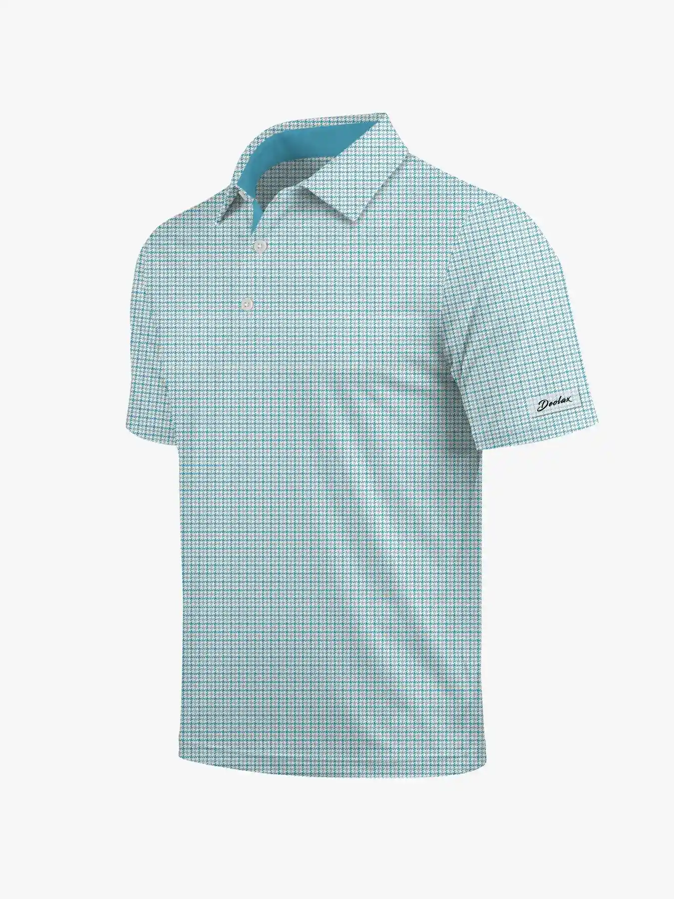 Sapphire Men's Houndstooth Polo - Deolax