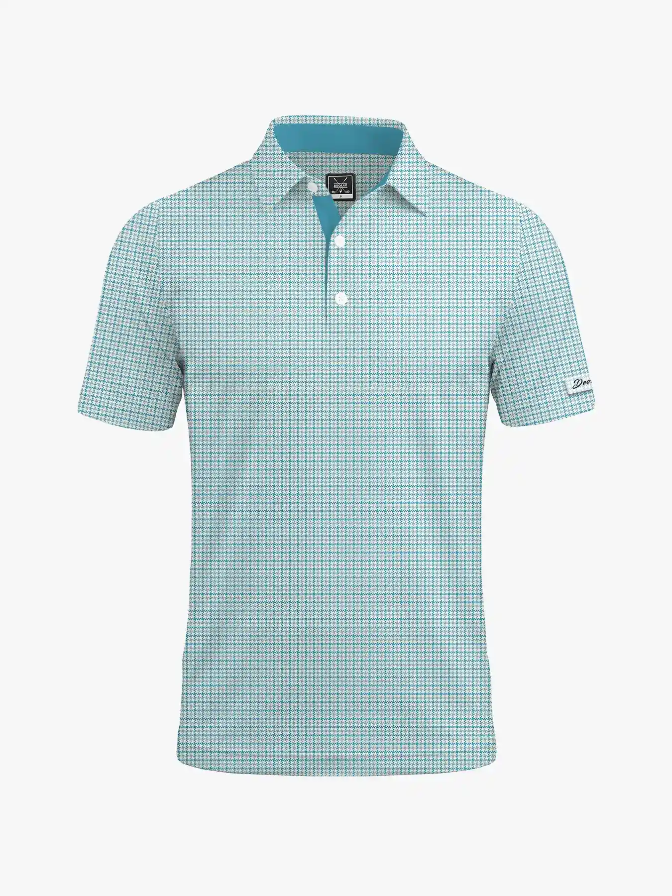 Sapphire Men's Houndstooth Polo - Deolax