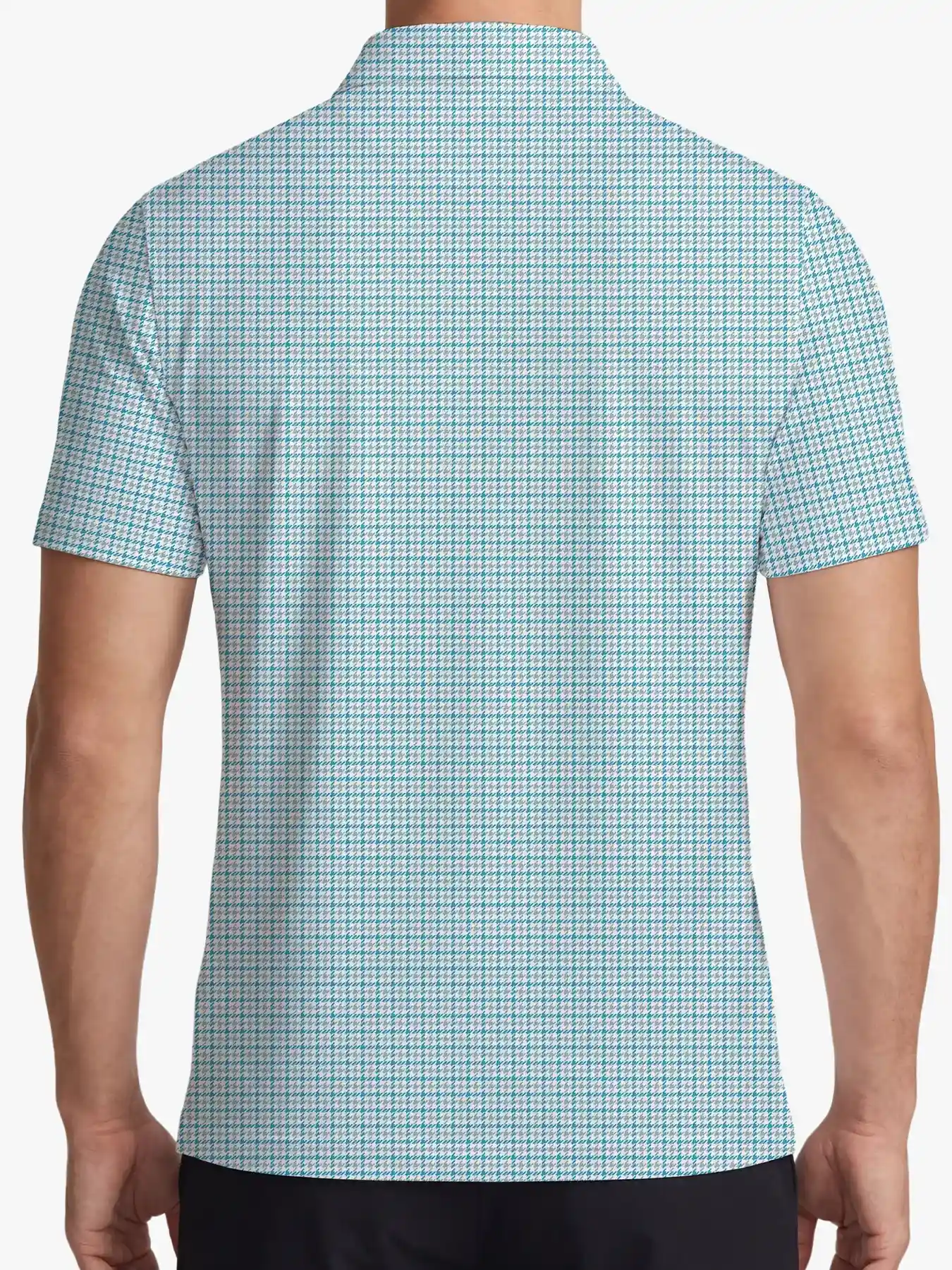 Sapphire Men's Houndstooth Polo - Deolax