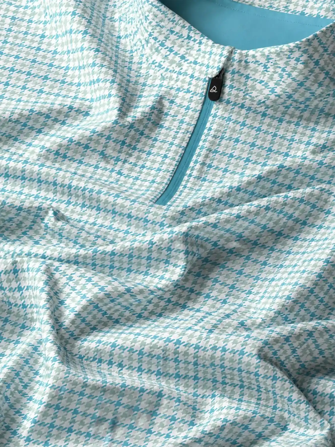 Sapphire Houndstooth Quarter Zip