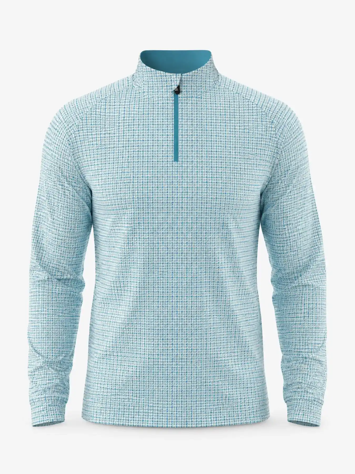 Sapphire Houndstooth Quarter Zip