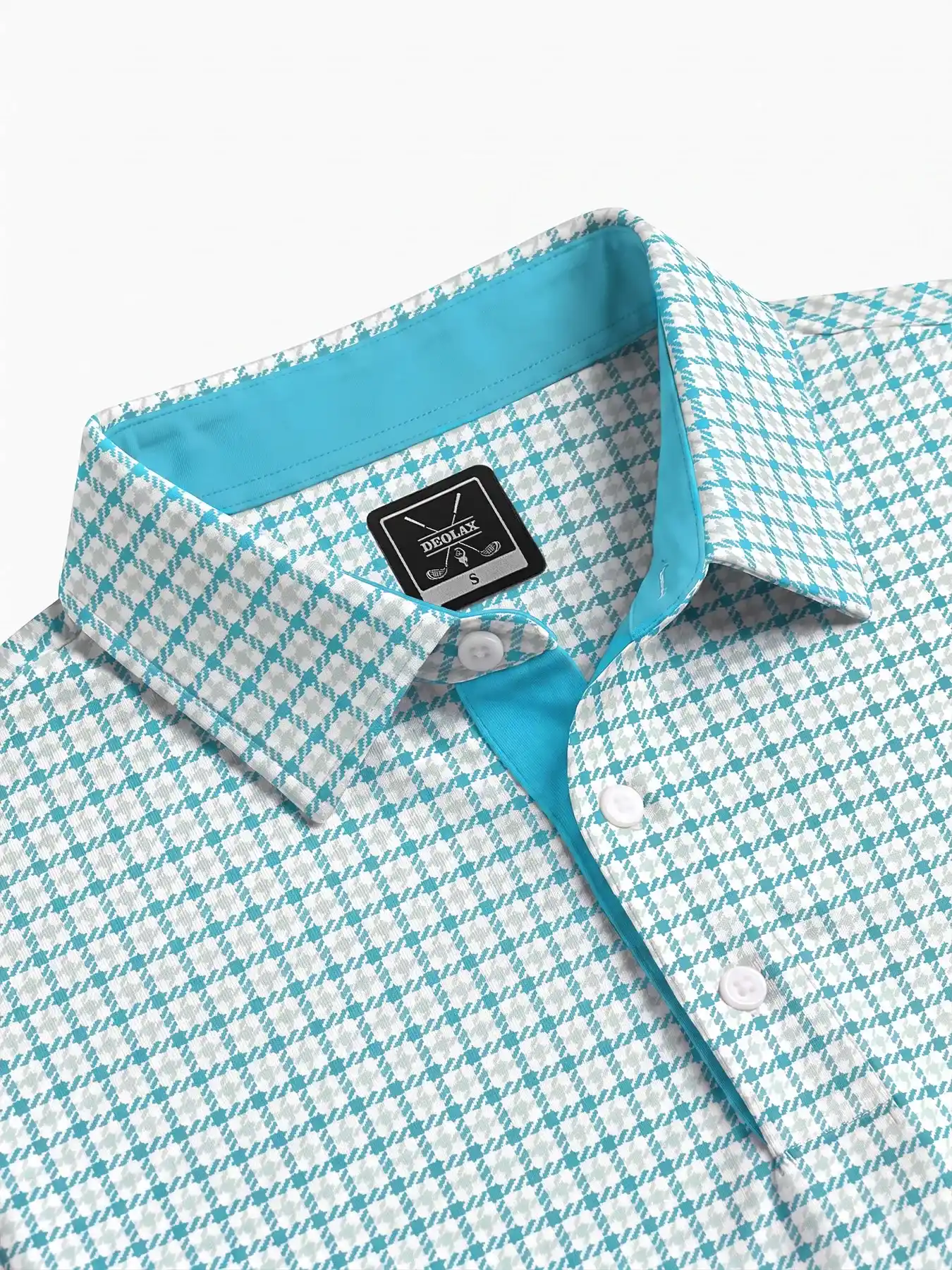 Sapphire Houndstooth Polo