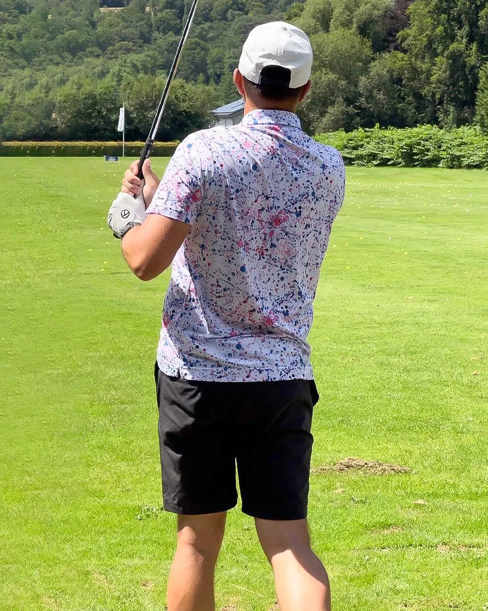 SplashBurst performance golf polo - Deolax