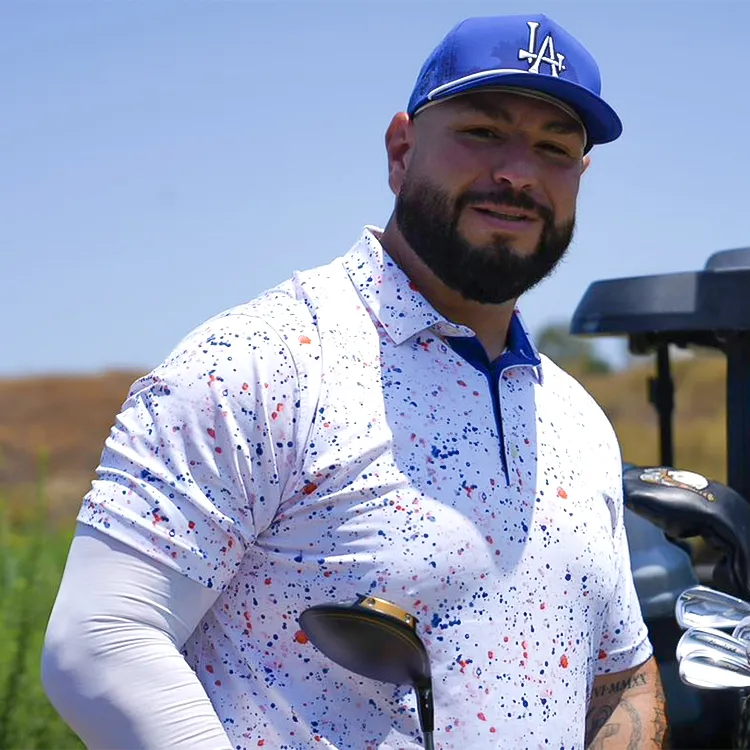 Splatter Print Polo - Deolax