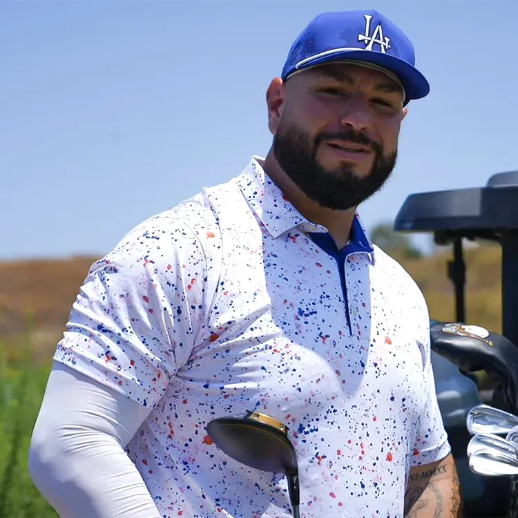 Splatter Print Polo - Deolax