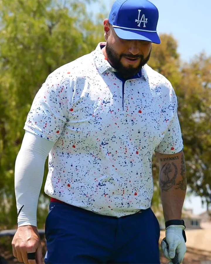 Splatter Print Polo