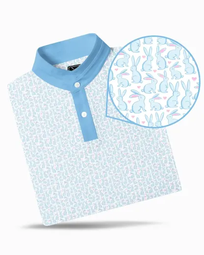 Stand Collar Bunny Hearts Polo - Deolax