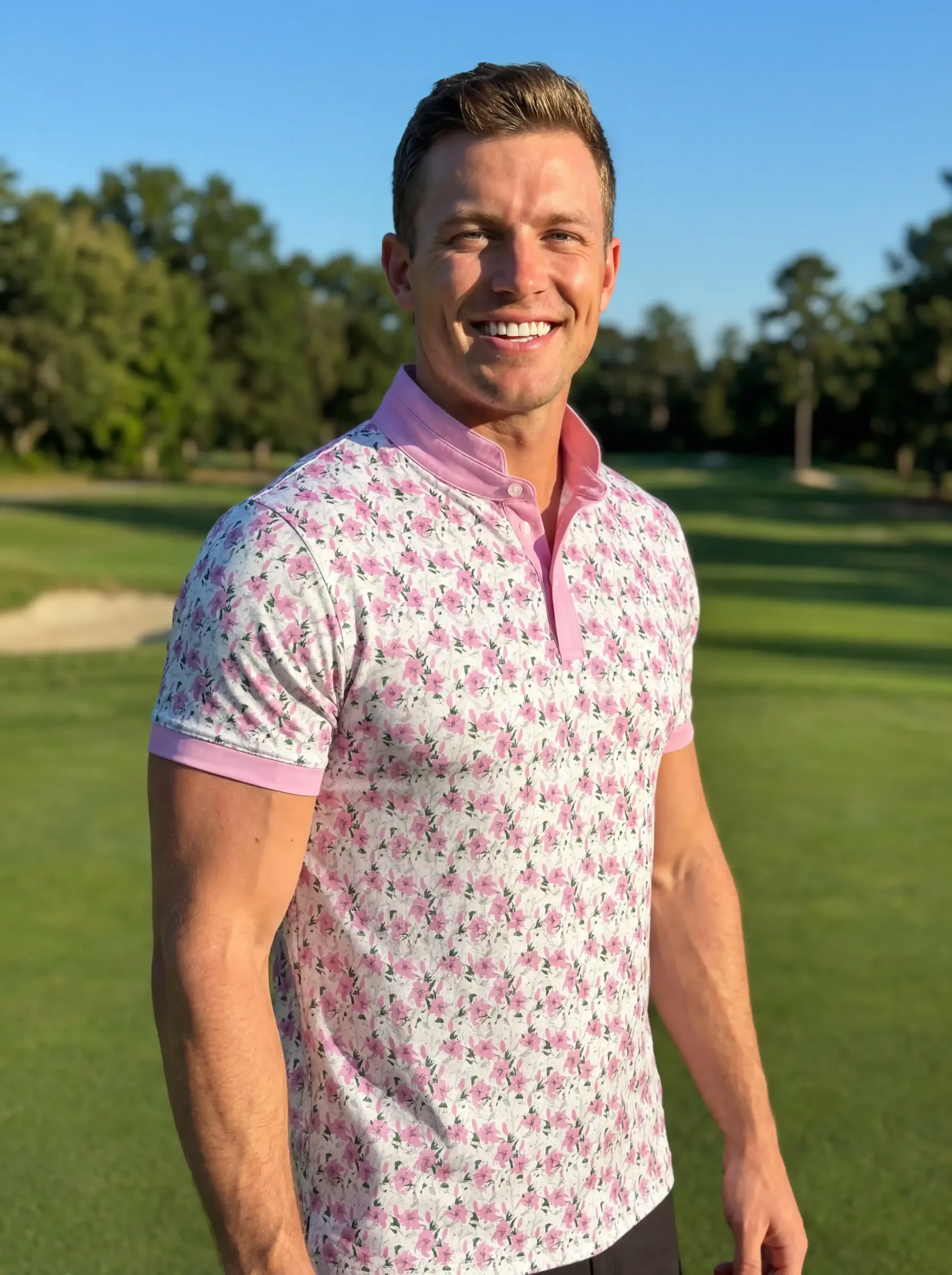 Stand Collar Sunday Bloom Polo - Deolax