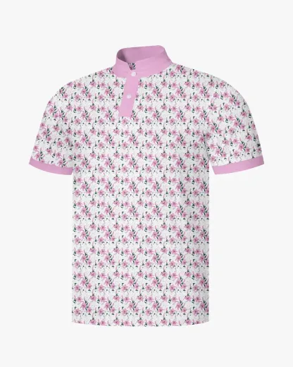 Stand Collar Sunday Bloom Polo - Deolax