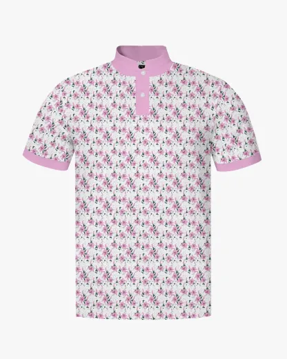 Stand Collar Sunday Bloom Polo - Deolax