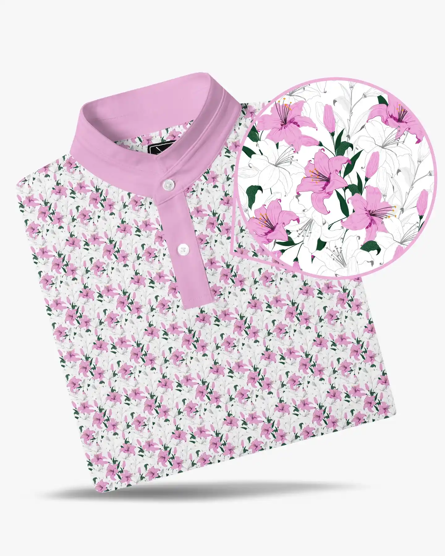 Stand Collar Sunday Bloom Polo - Deolax