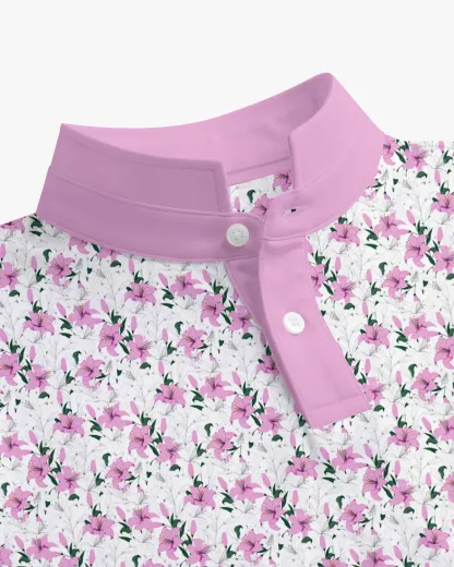 Stand Collar Sunday Bloom Polo