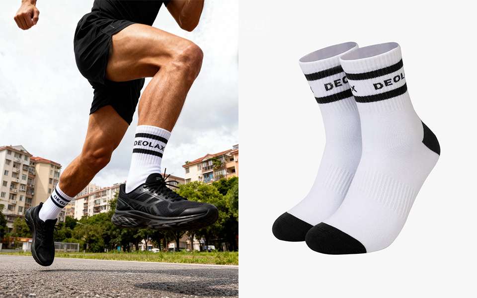 Striped Quarter Crew Sock