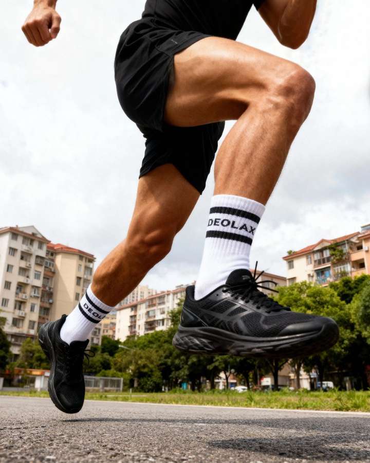 Striped Quarter Crew Socks