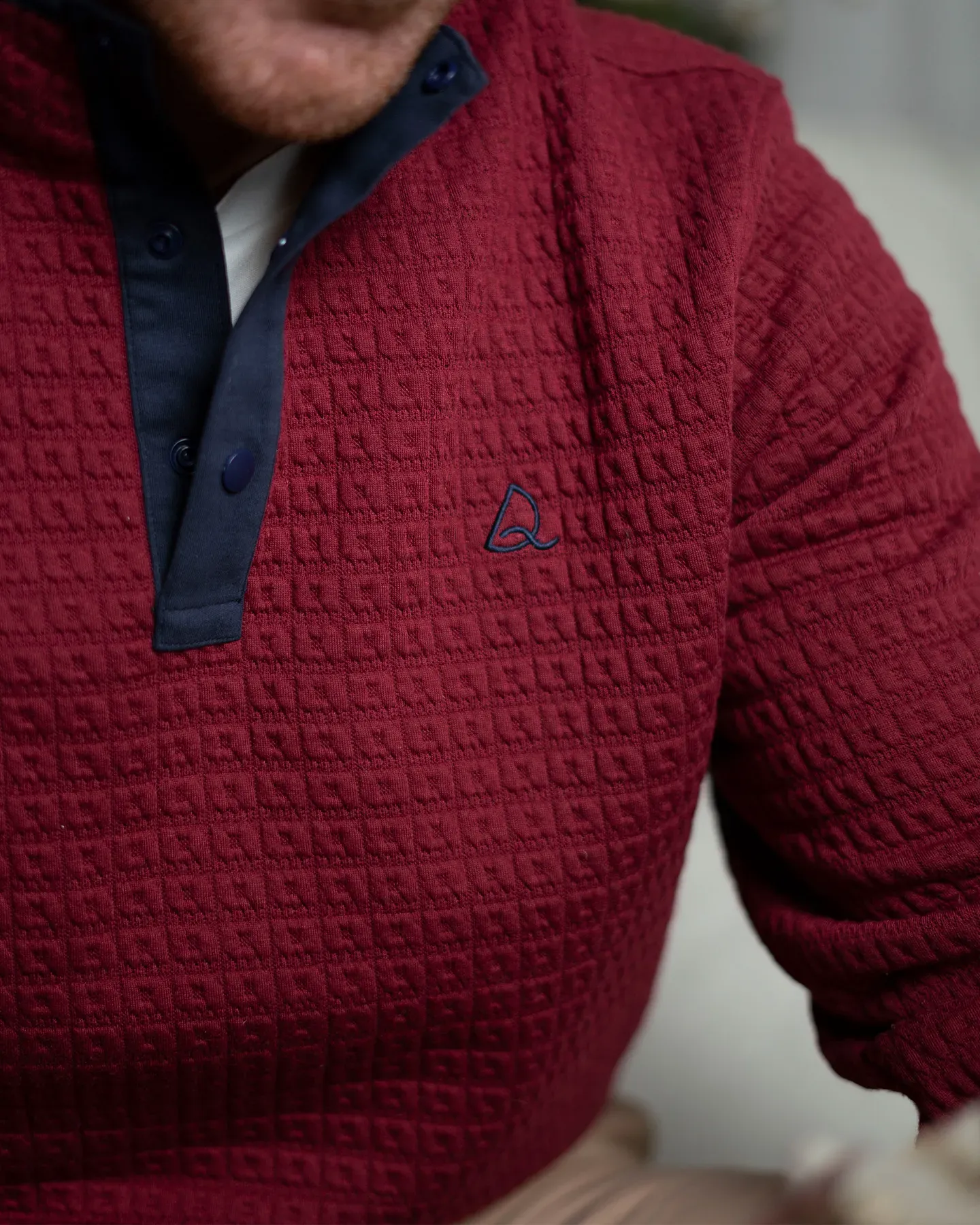 Textured Half Zip - Deolax 