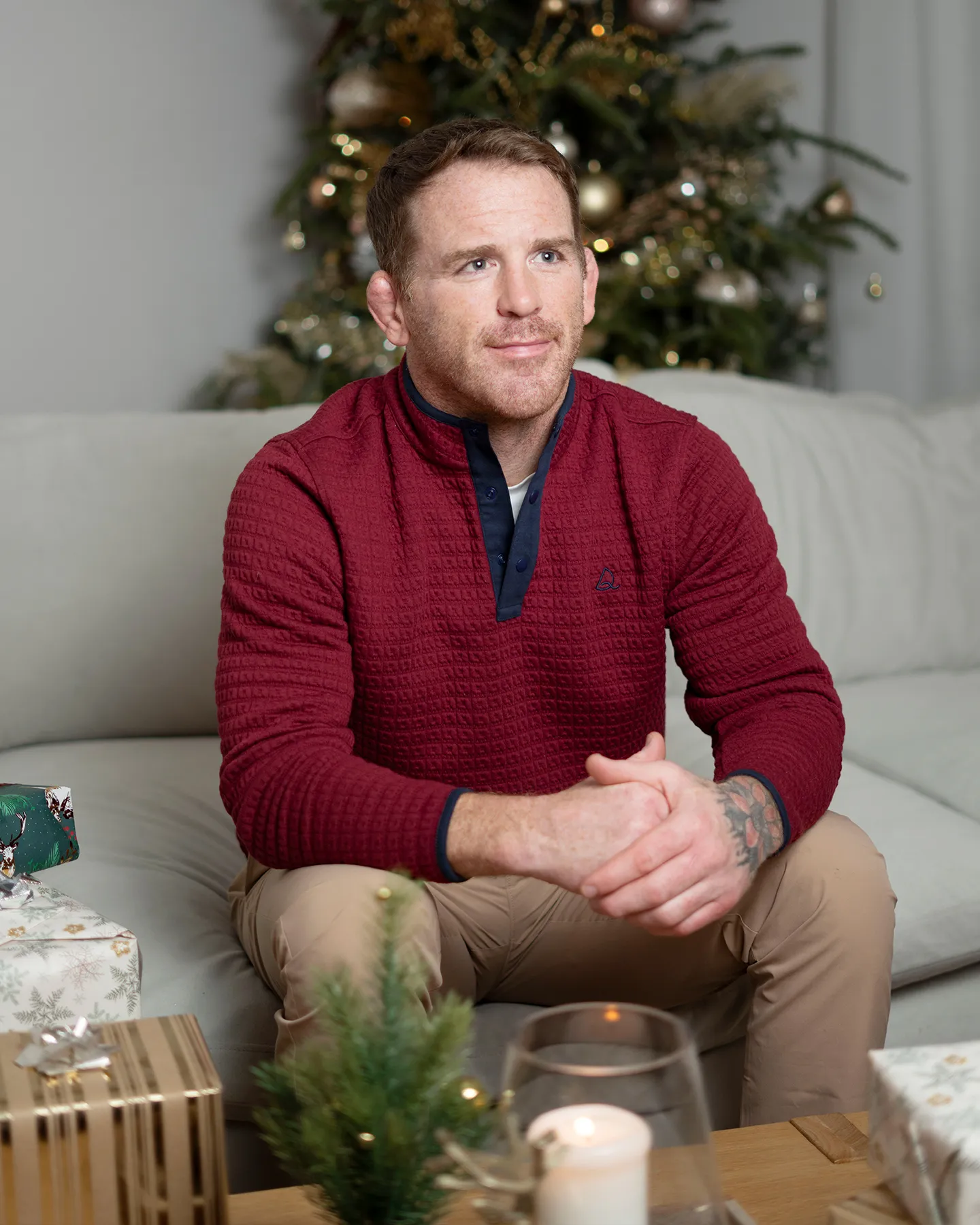 Textured Half Zip - Deolax 