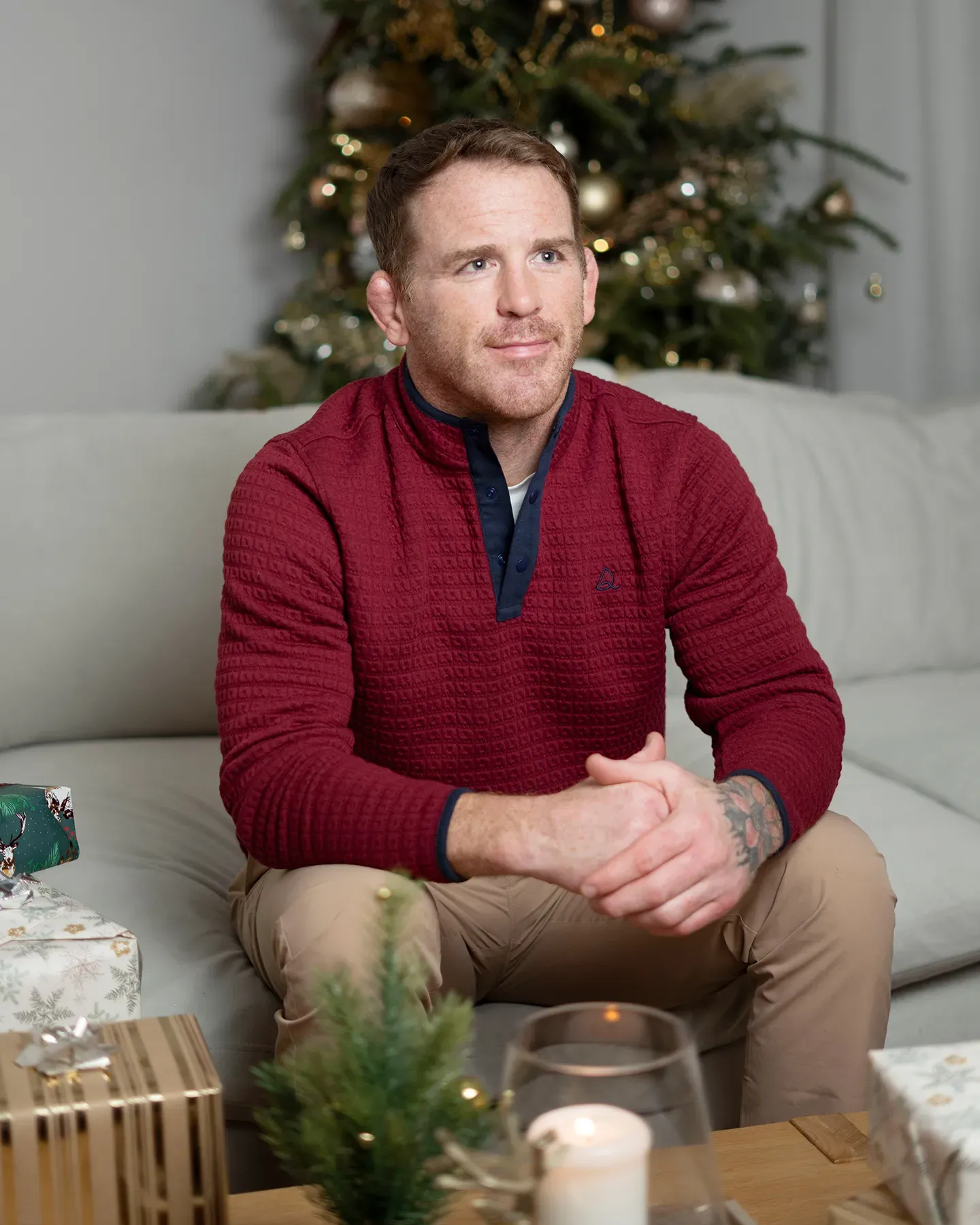 Textured Half Zip - Deolax 