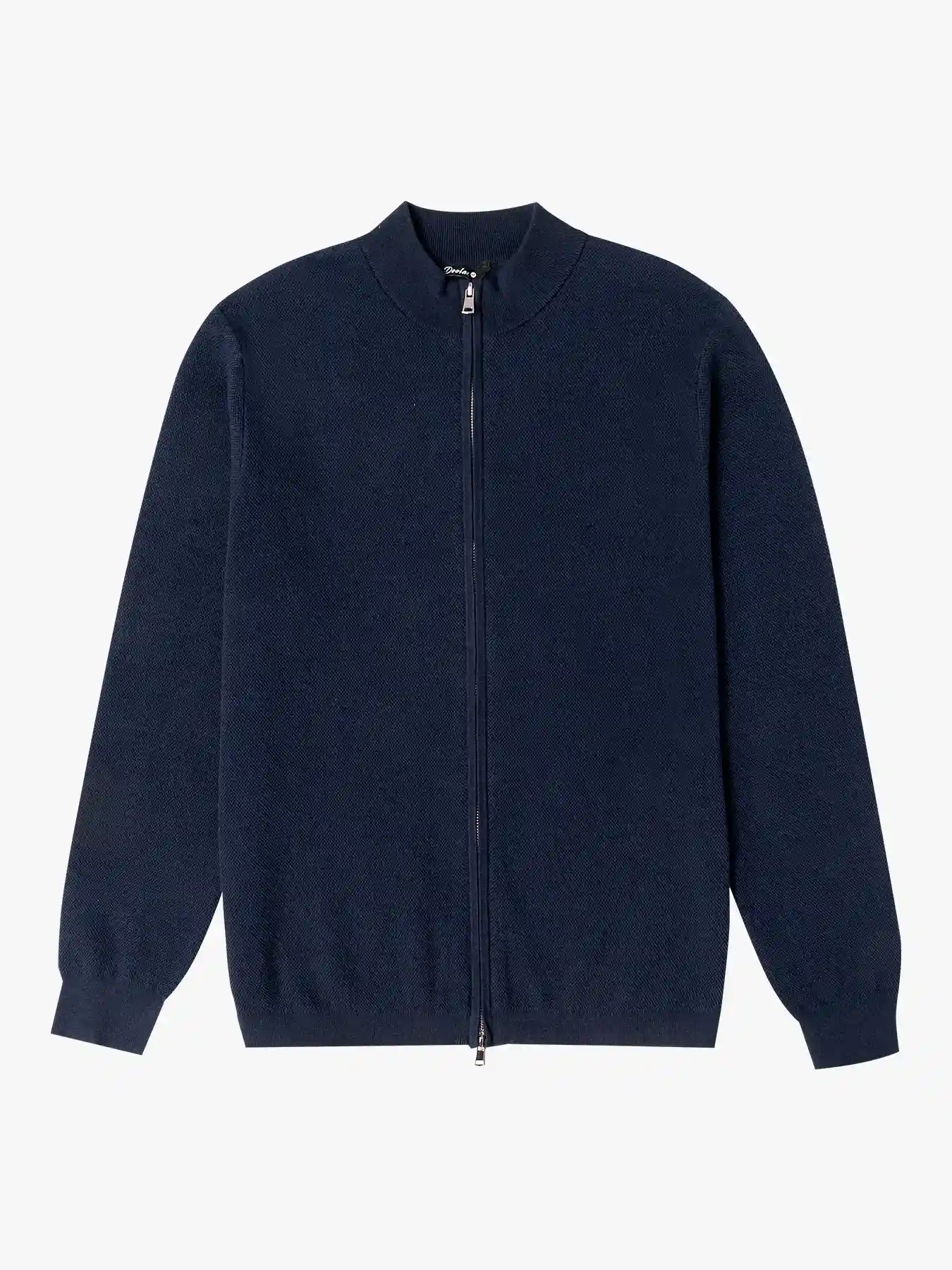 Textured Horizon Full Zip Sweater - Deolax