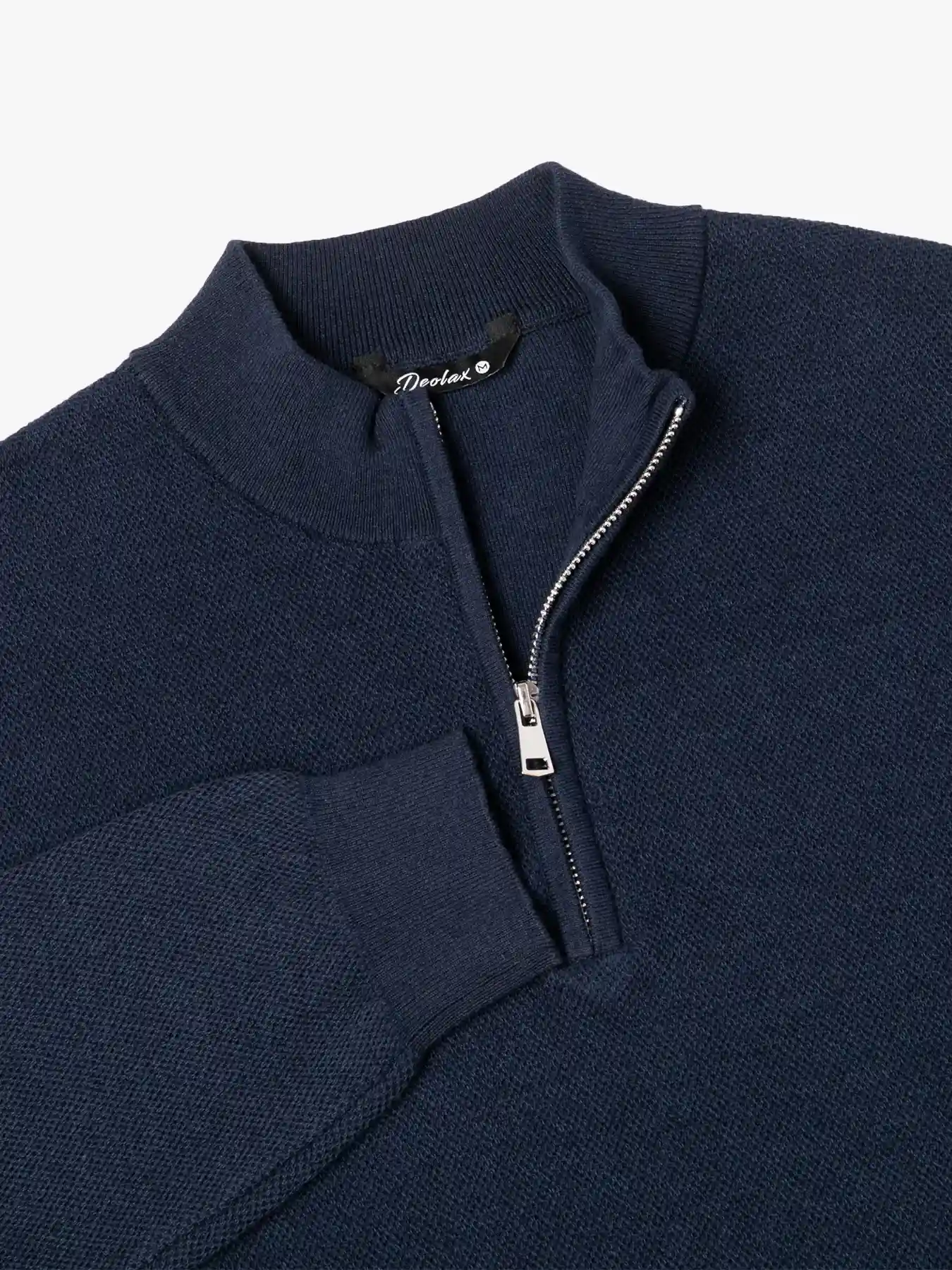 Textured Horizon Quarter Zip Sweater - Deolax