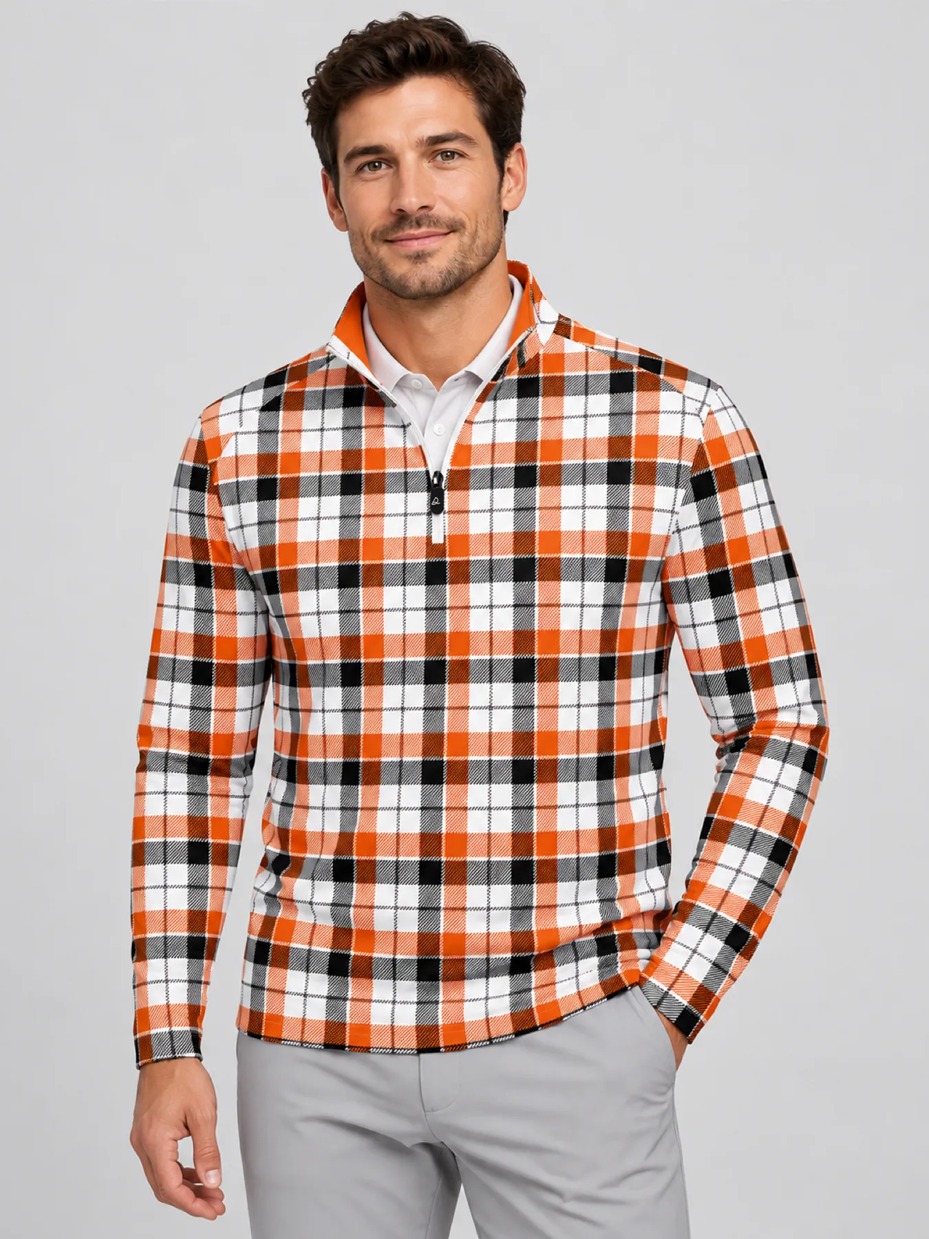 Thanksgiving Plaid Quarter Zip