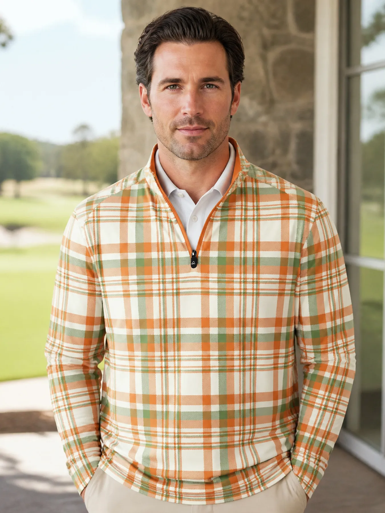 The Heritage Grid Quarter Zip