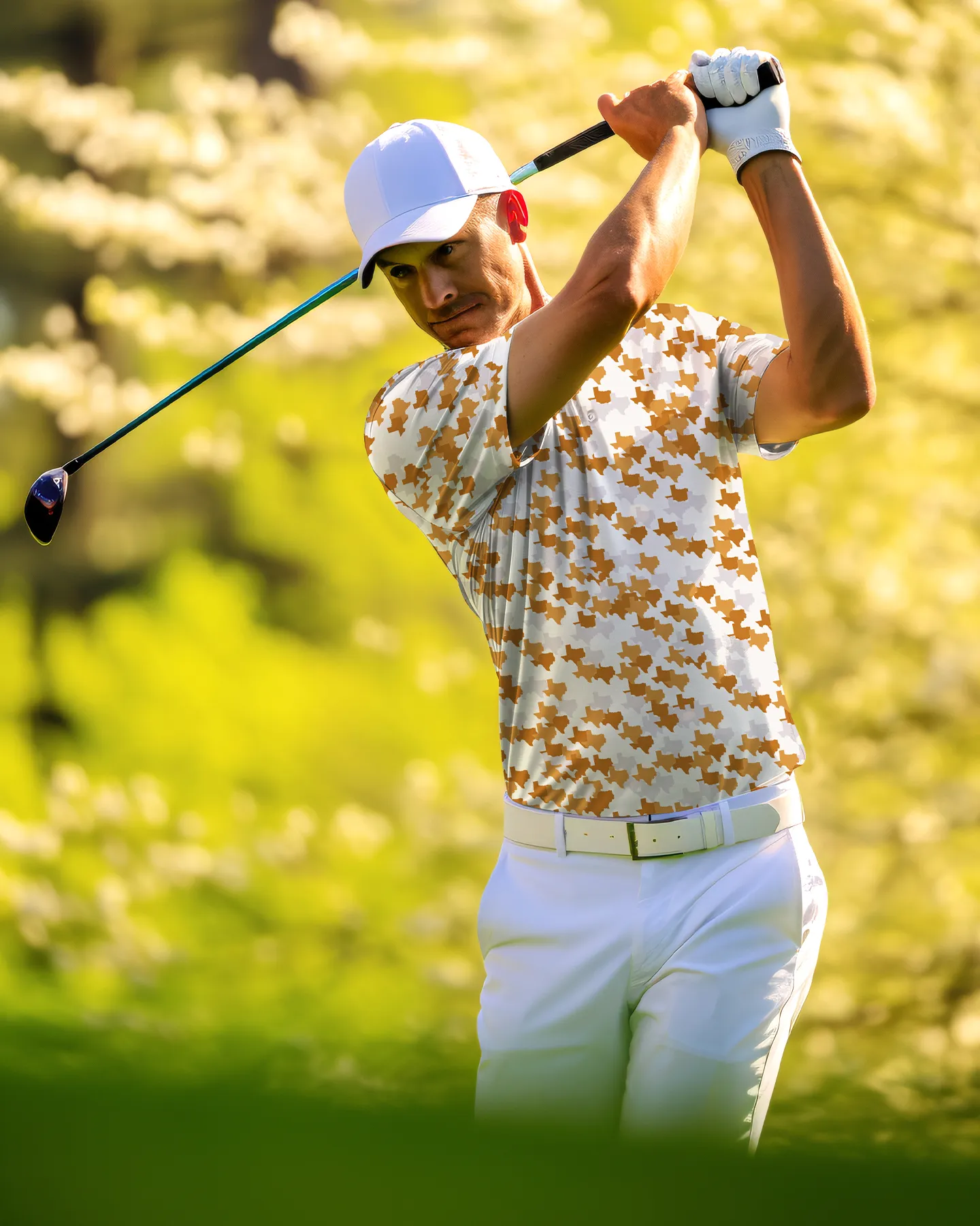 The Orange Texas Camo - Performance Polo - Deolax