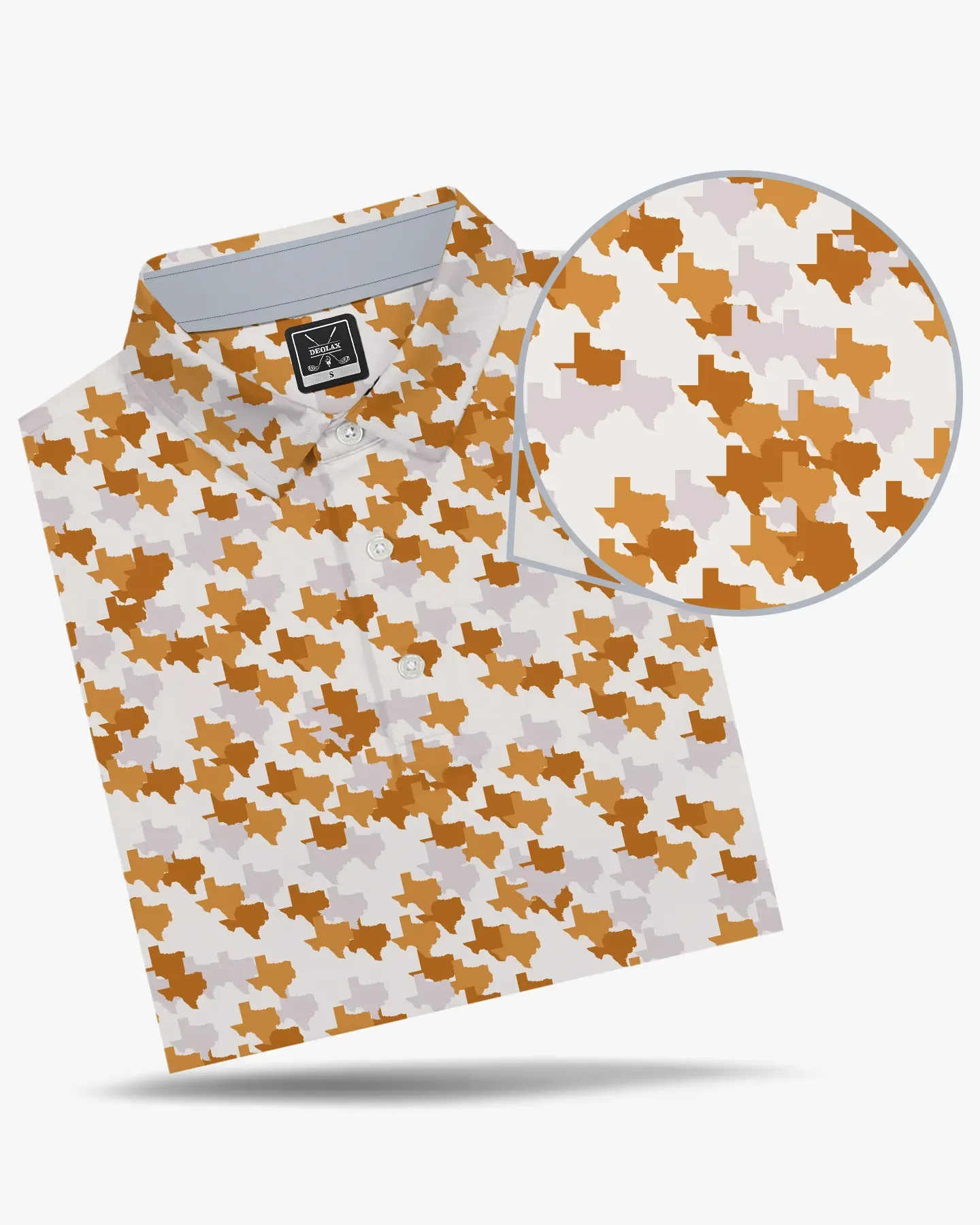 The Orange Texas Camo - Performance Polo - Deolax