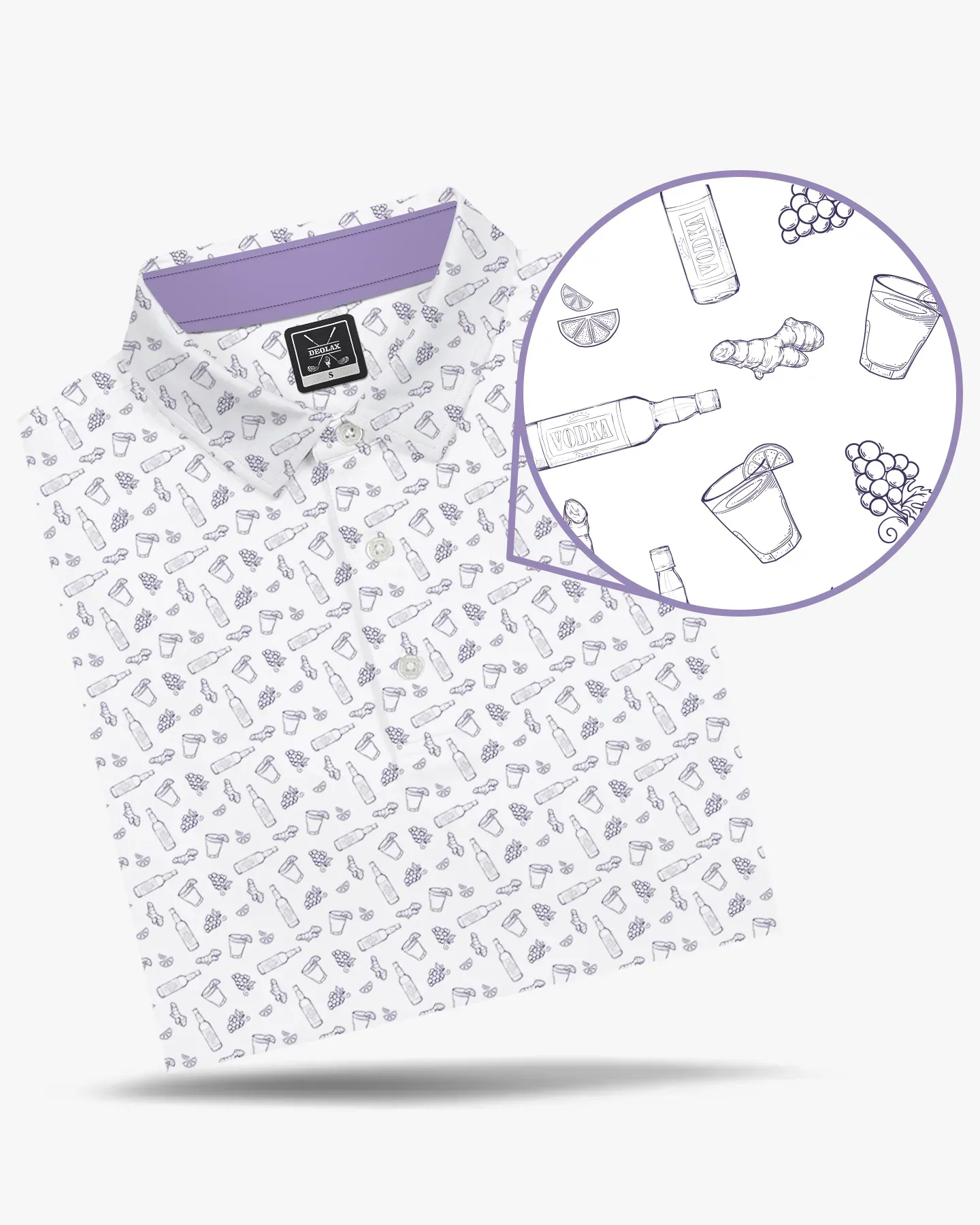 Transfusion Printed Performance Polo - Deolax