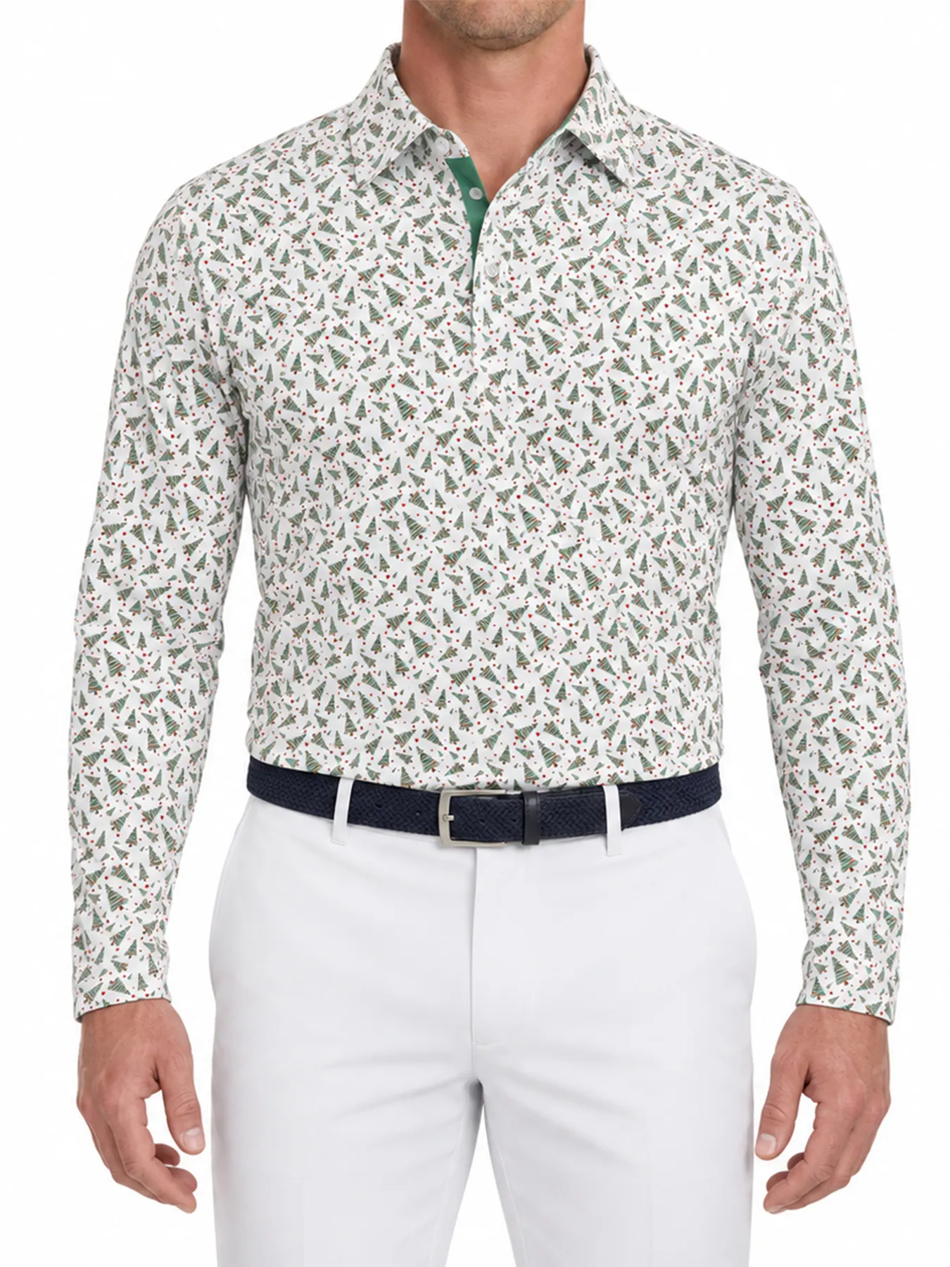 Tree Time Long Sleeve Polo