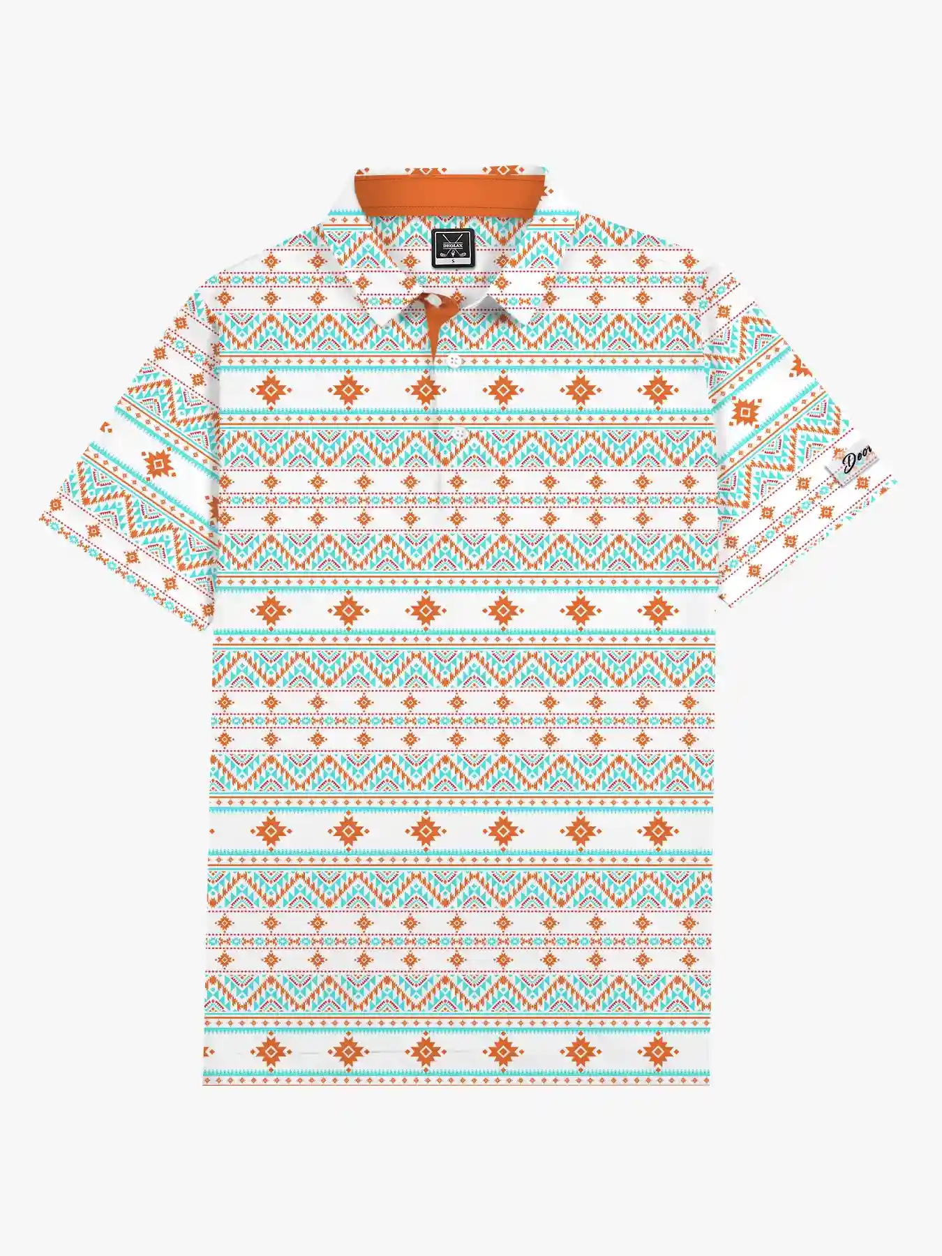 Tribal Men's Aztec Polo Shirt - Deolax