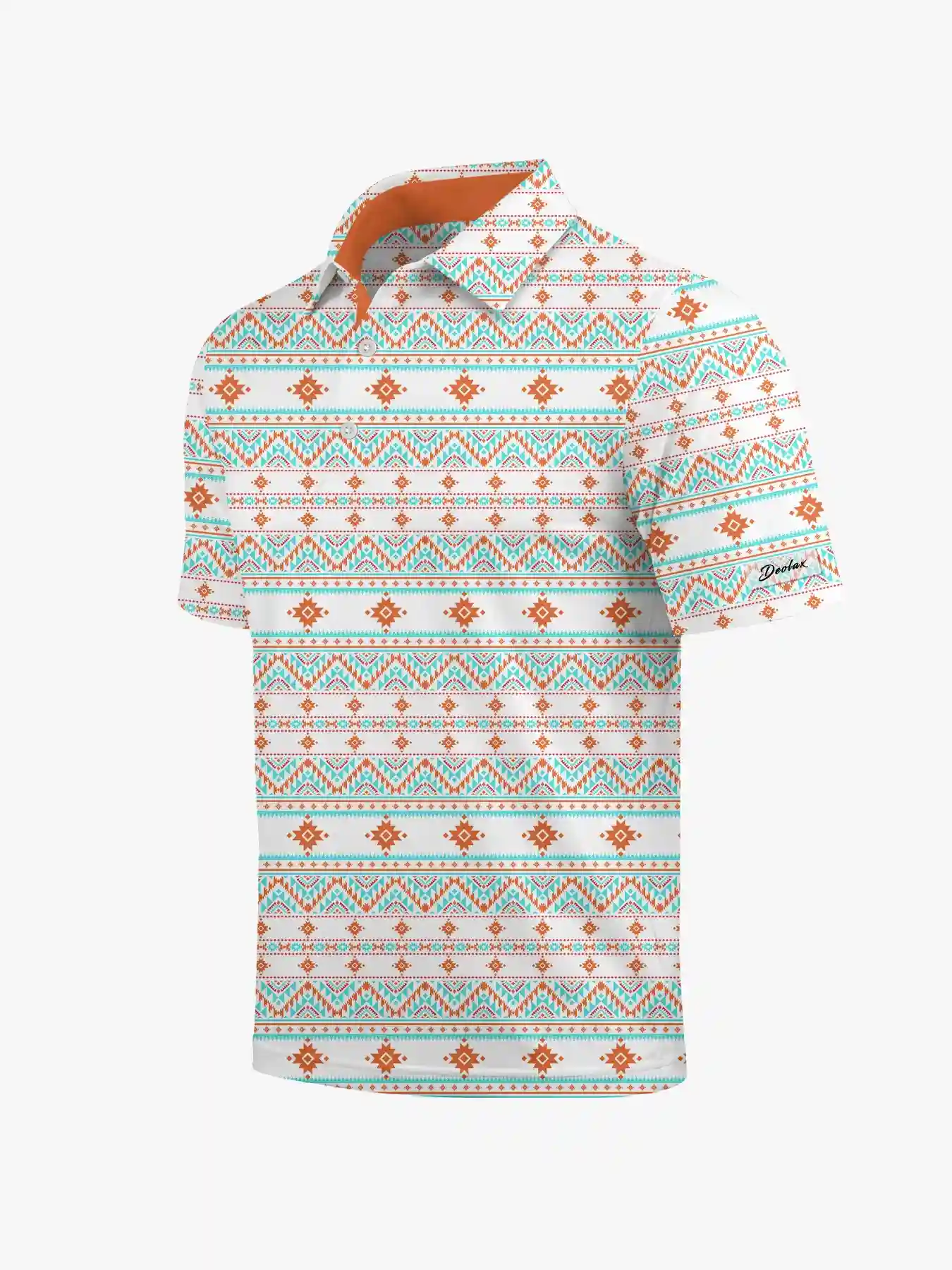 Tribal Men's Aztec Polo Shirt - Deolax