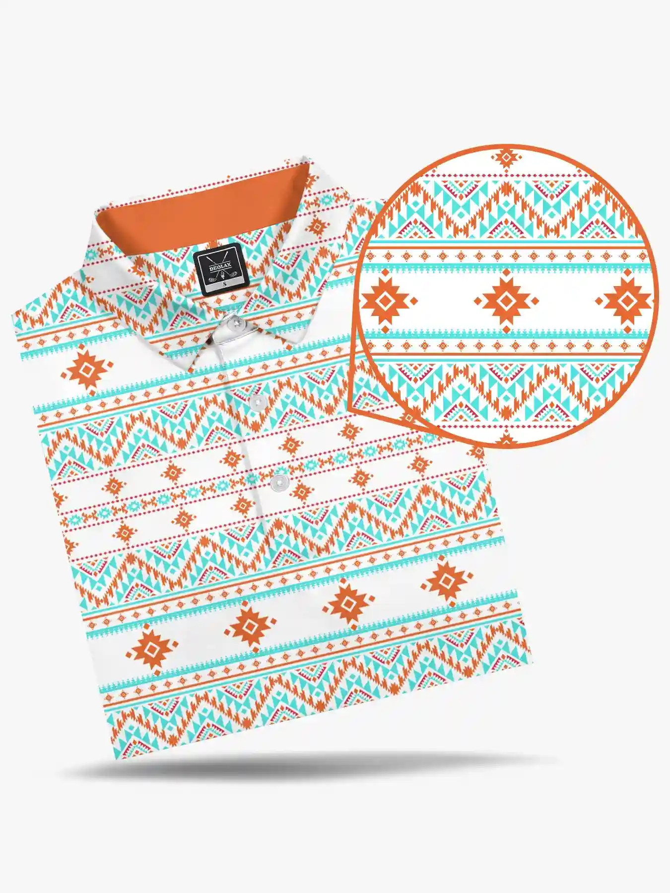 Tribal Men's Aztec Polo Shirt - Deolax