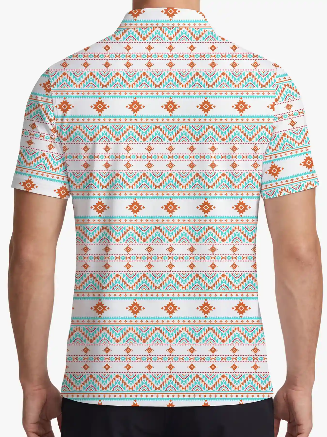 Tribal Men's Aztec Polo Shirt - Deolax