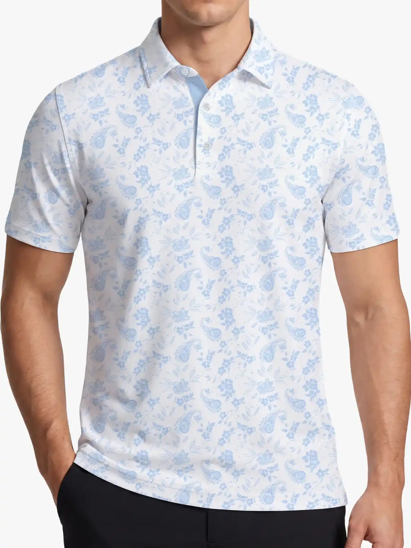 Tropical Tour Floral Paisley Polo - Deolax