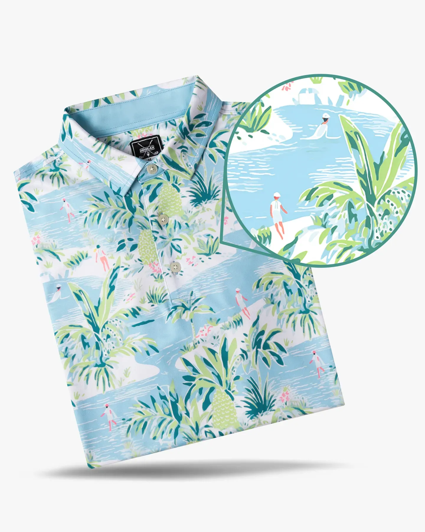 Tropical Tour Printed Golf Polo - Deolax