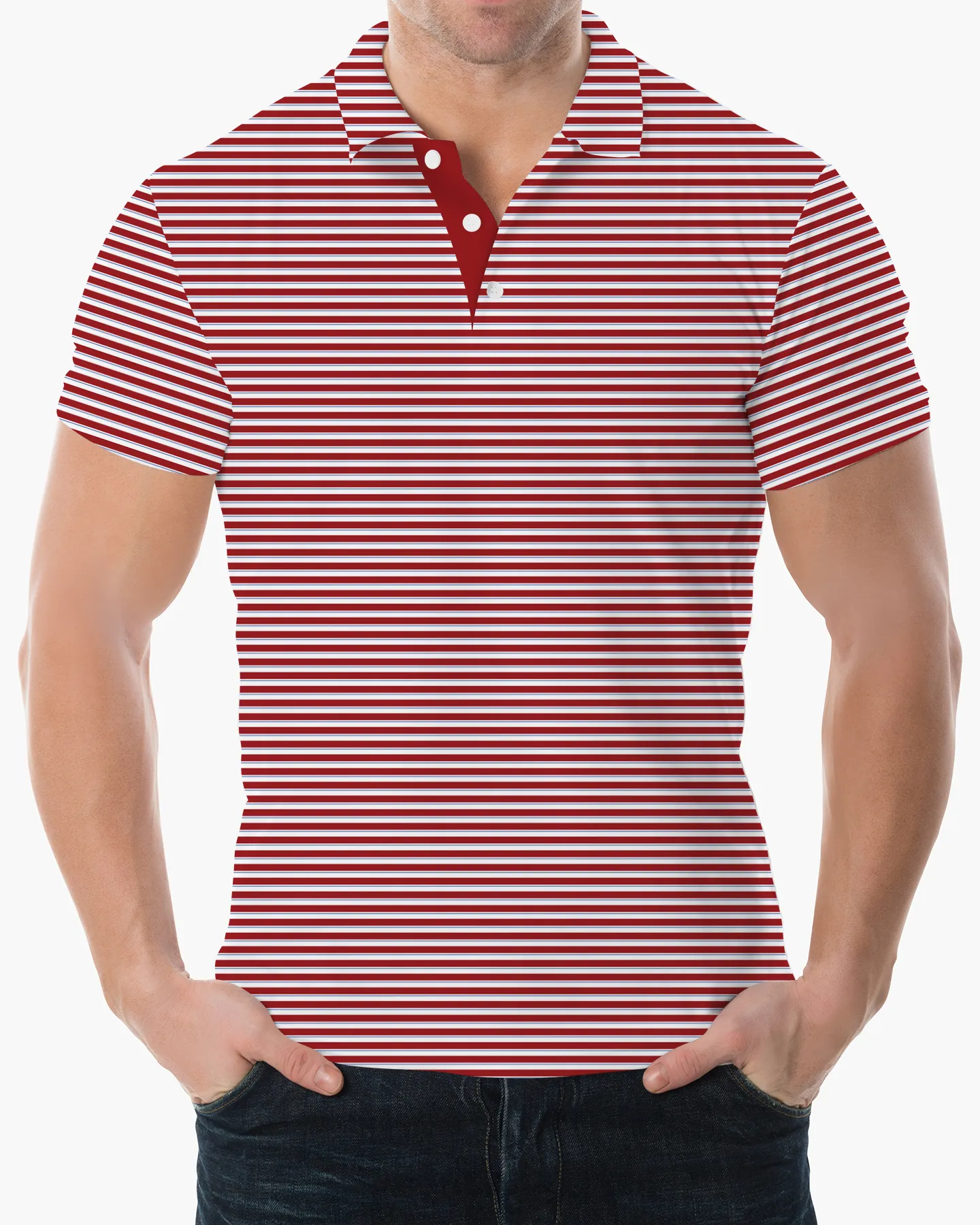 Victory Stripe Performance Polo - Deolax