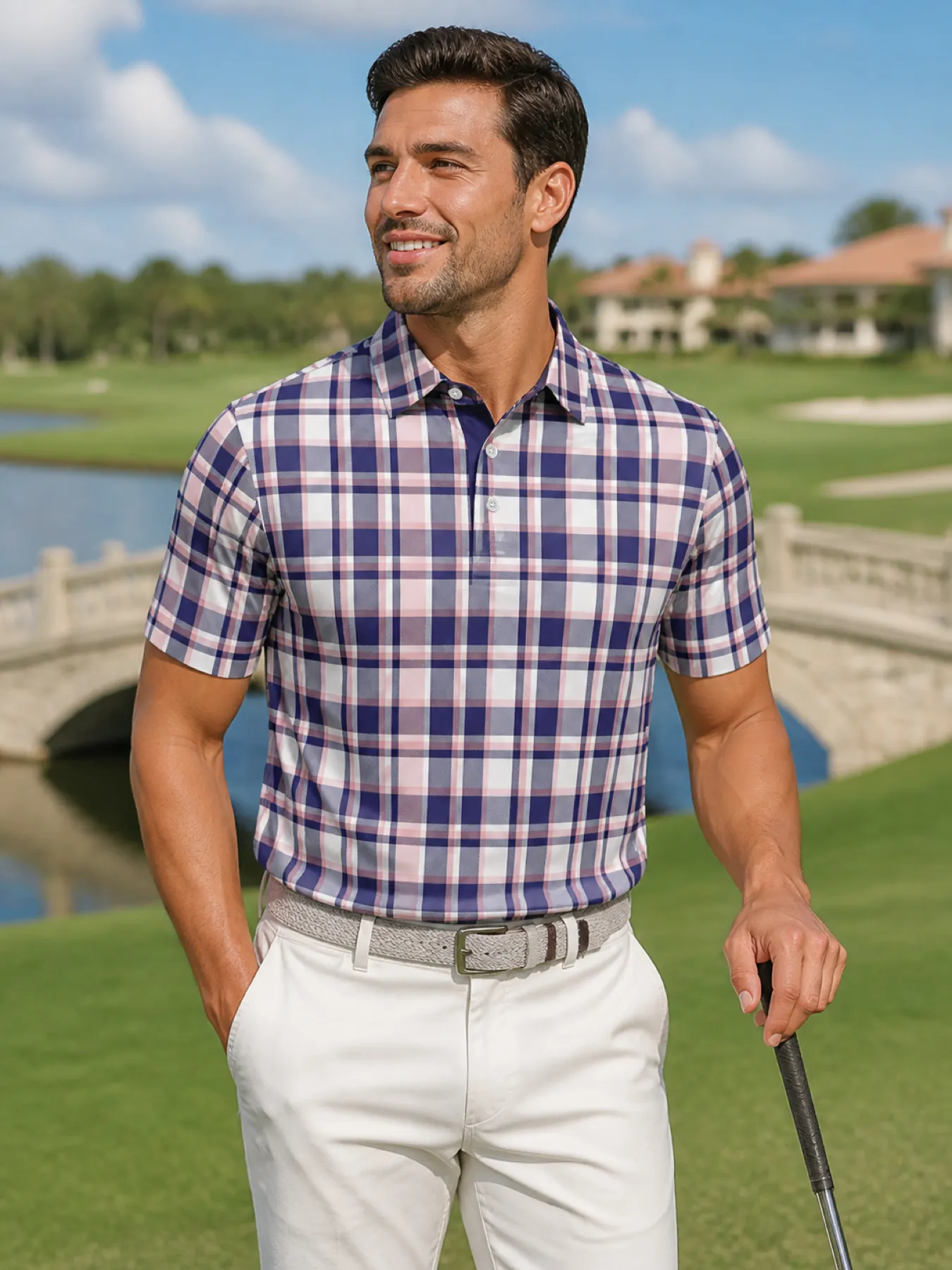 Checked Polo - Vineyard